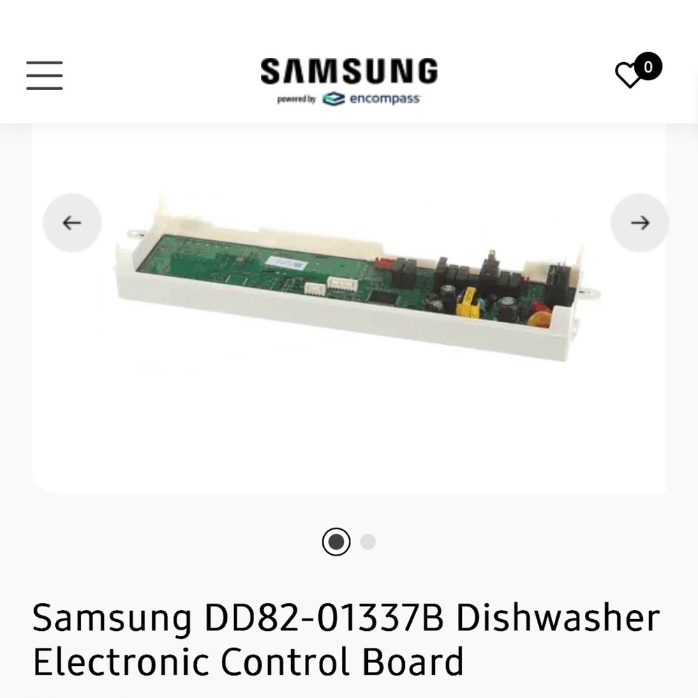 Samsung DD82-01337B Control Board